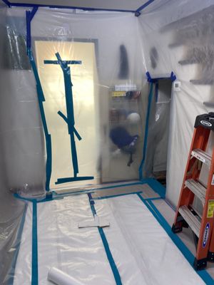 Photo of JWH Asbestos Removal Svc - Campbell, CA, US. Another set up before work begins