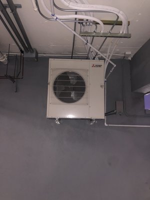 Photo of A Plus Quality HVAC - Daly City, CA, US. Mitsubishi heat pump multi zone for a dental office.