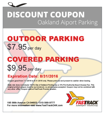 Photo of Fasttrack Parking - Oakland, CA, US. Must printout & give hardcopy.