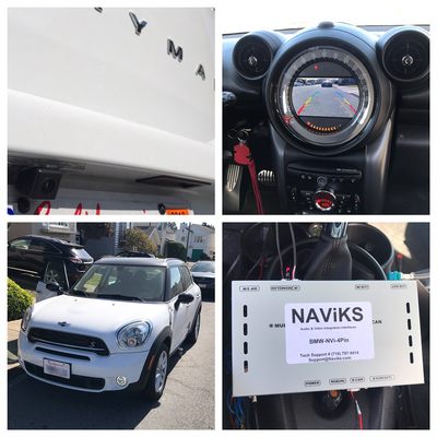 Photo of OE Plus - San Francisco, CA, US. backup camera install on a customer's 14' Mini Countryman with Naviks integration kit