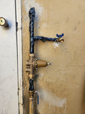 Photo of That's Good Drain & Rooter - Hercules, CA, US. Install of new PRV and hose bibb.