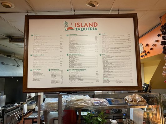 Photo of Island Taqueria - Alameda, CA, US. Menu as of February 2022