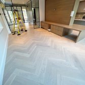 New herringbone prefinished engineered installation