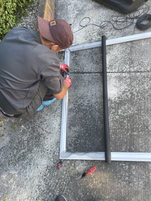 Photo of Arshan Plumbing & Handyman Services - San Francisco, CA, US. Slide door repair and screen replacement