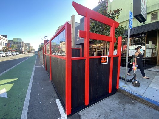 Photo of Liaison Landscapes - San Francisco, CA, US. Outdoor Parklet for a San Francisco restaurant during the pandemic.