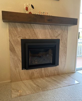 Photo of SDI Insulation - Burlingame, CA, US. Regency LRI3E and wood mantel installed by SDI.