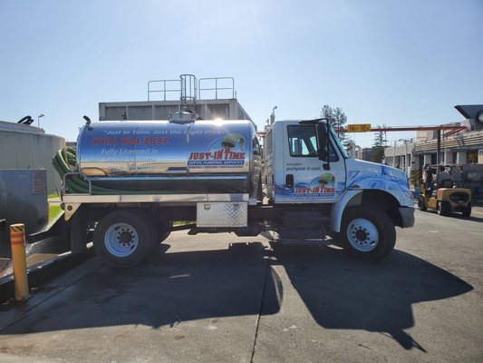 Photo of Just-in Time Septic Pumping Services - Sebastopol, CA, US. Our Truck in Action