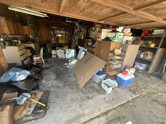 Photo of Customized Hauling - Junk Removal - Novato, CA, US. Garage clean out in San Rafael. With our large trucks and professional crew we had this done in about 3 hours.