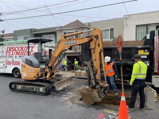 Photo of Discount Plumbing Rooter - Burlingame, CA, US. Starting the Big Dig