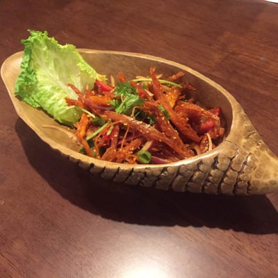 Photo of Han Korean Restaurant - Victoria, BC, CA. The pollack salad was just sheer amazingness... soo yummmy