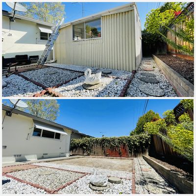 Photo of Giant Hauling & Demolition - San Francisco, CA, US. Here's a before and after picture of a small shed we had to demo for a client in San Jose.