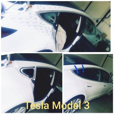 Photo of J & J Auto Glass - Mountain View, CA, US. 2018 Tesla Model 3 Quater Glass Replacement!