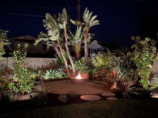 Photo of Terra Gardens - Berkeley, CA, US. a fire pit surrounded by plants