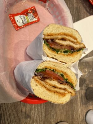 Photo of Joanie's Café - Palo Alto, CA, US. two sandwiches in a basket