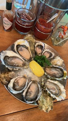 Photo of Oyster Express - Vancouver, BC, CA. Clockwise: Denman Island BC $3.75 - Gorge Inlet BC $3.50* -  Effingham BC $3.95 - Sunseeker $3.95