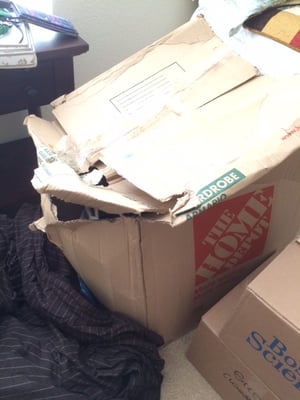 Photo of Truckin' Movers - Durham, NC, US. This is how one of our boxes arrived. There were about half a dozen more just like it!