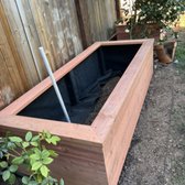 new boxes redwood for vegetables with organic soil