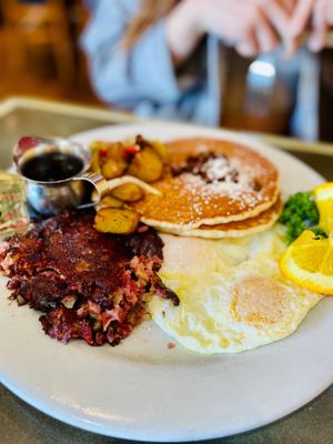 Photo of Joanie's Café - Palo Alto, CA, US. Breakfast Medley with Corn beef hash