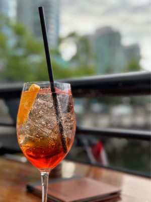 Photo of Cardero's Restaurant & Marine Pub - Vancouver, BC, CA. Aperol spritz.