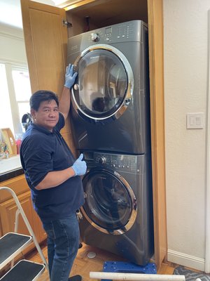 Photo of iTech Appliance Repair - San Leandro, CA, US. Replacing a door gasket on Electrolux washer