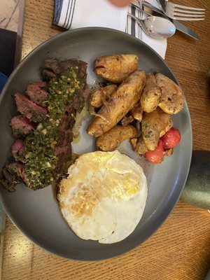 Photo of Mercantile Social and Terrace - Napa, CA, US. Steak and eggs