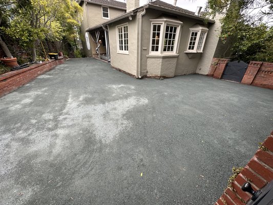 Photo of A&M Hauling & Demolition - San Francisco, CA, US. After we leveled the yard and laying based rocks and blue path fines for turf installation