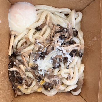 Truffle udon with egg