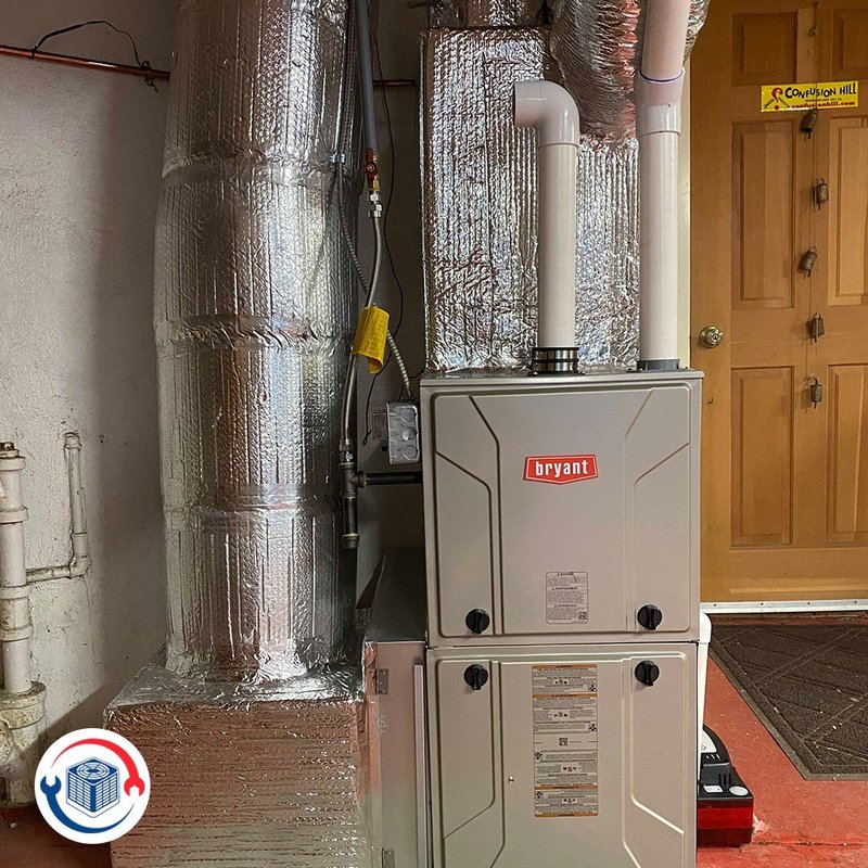 System installation with 96% efficiency furnace