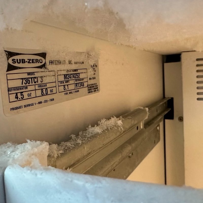 Sub-Zero freezer: ice build-up is not normal!