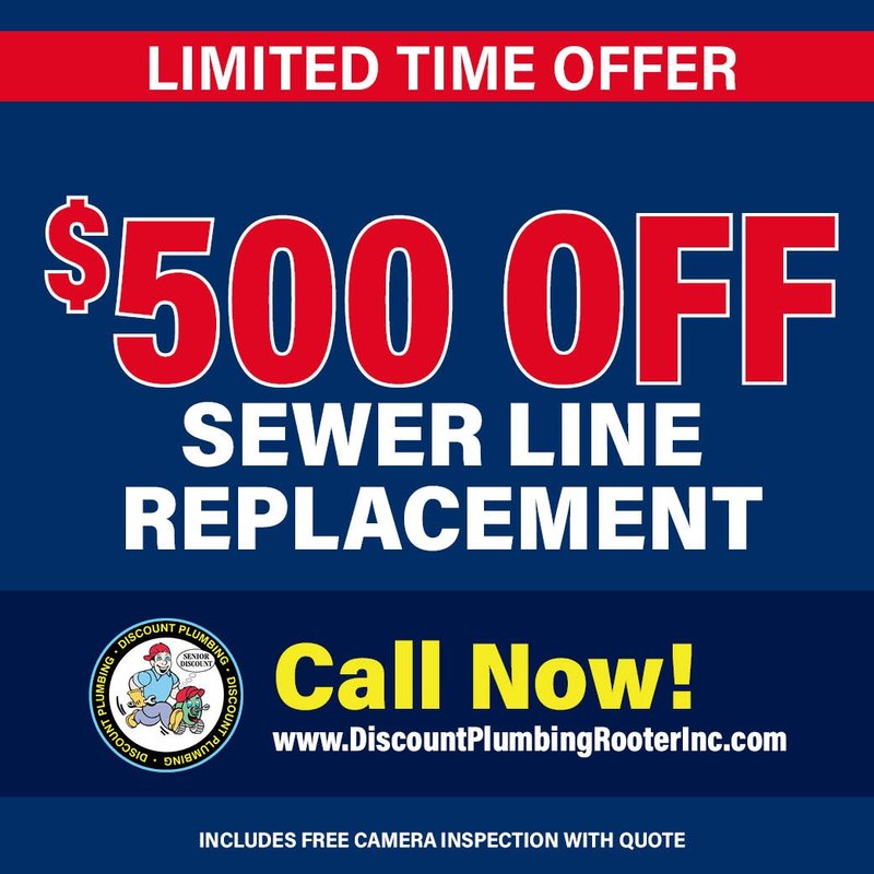 $500 OFF Sewer Line Replacement