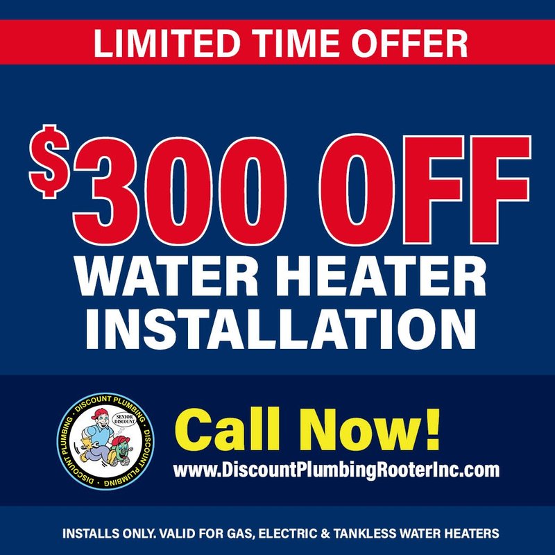 $300 OFF Water Heater Installation
