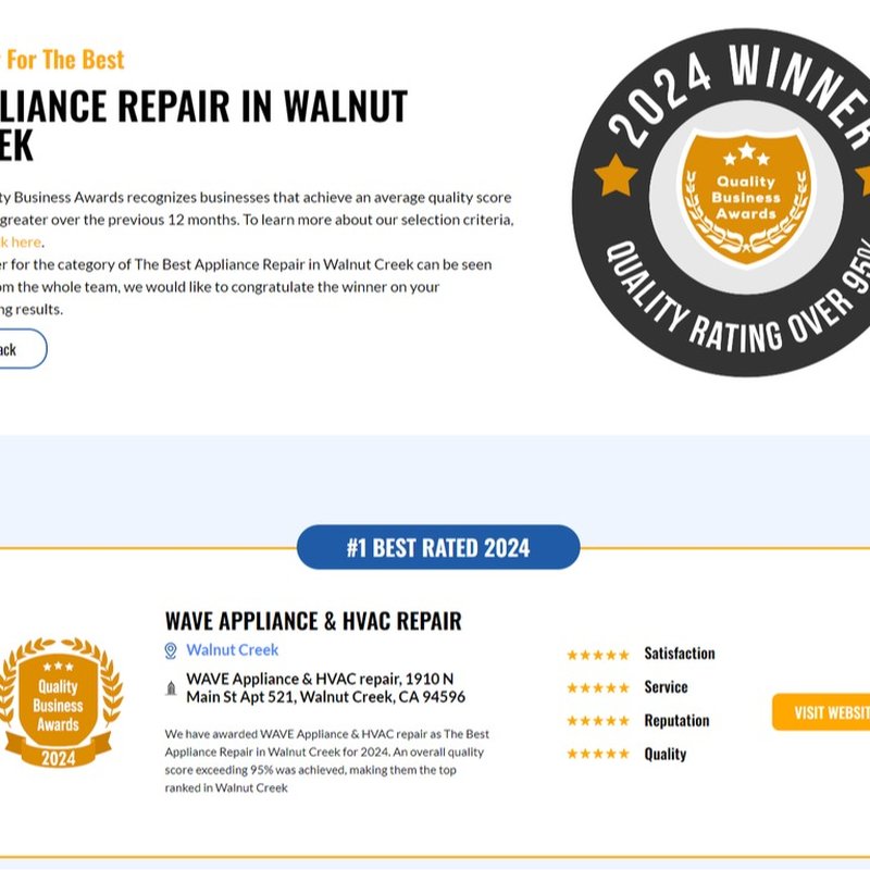 We are awarded #1 Best rated in Walnut Creek 2024