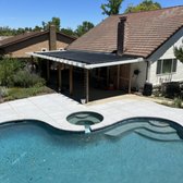 Pool installation on a patio cover in Sacramento, CA. 