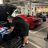 Technician working on Ferrari California