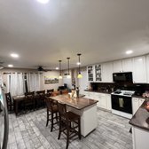 Kitchen after LED lights installed.