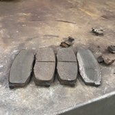 Customer heard a grinding noise and upon inspection found right rear inner pad was metal to metal