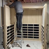 Assembling sauna