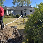 Pipe going in from the house side approximately 50 feet