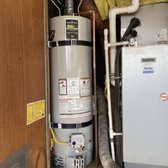 Installed a 50 gallons gas water heater.