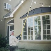 Webbing the eaves for a residential client during a routine service. Our residential maintenance program focuses on quality pest prevention.