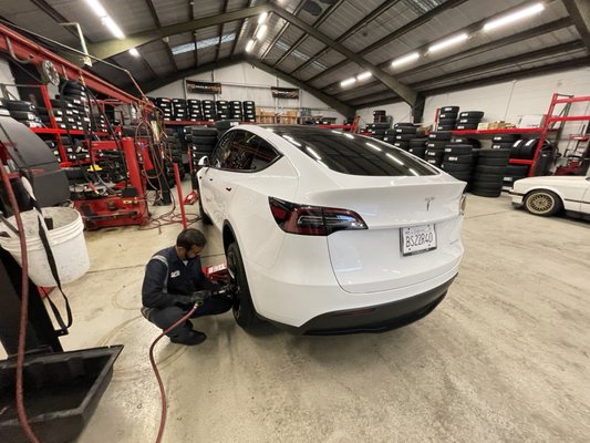 Tesla Tire Repair