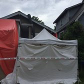 Set up for asbestos containing vermiculite removal