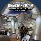 Dryer Repair: Rollers, Idler Arm, and Belt Replacement