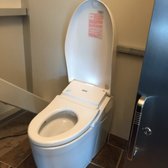 Fancy toto toilet our customer. No hands required, motion sensor, seat warmer, bluetooth speakers, ambient lighting, bidet (front/back). 