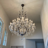 chandelier installation