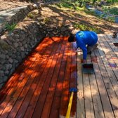 Deck staining 