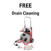 *Free drain cleaning included when a new sewer clean out installed or old clean out reinstalled