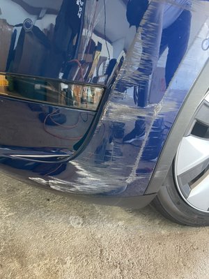 Paint correction on a Tesla Y