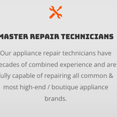 Residential Major Appliance Repair Service