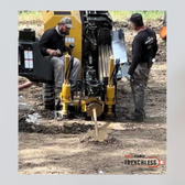 Trenchless plumbing using our Directional drilling machine. 